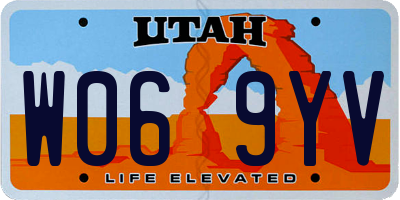UT license plate W069YV