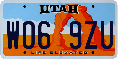 UT license plate W069ZU