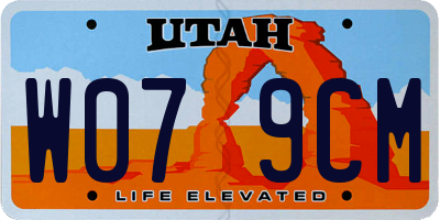 UT license plate W079CM