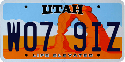 UT license plate W079IZ