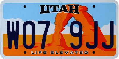 UT license plate W079JJ
