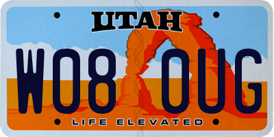 UT license plate W080UG
