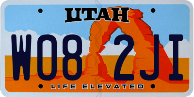 UT license plate W082JI