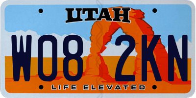 UT license plate W082KN
