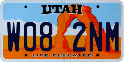 UT license plate W082NM
