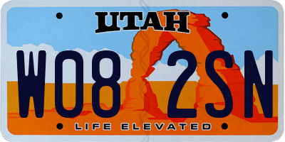 UT license plate W082SN