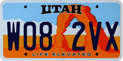 UT license plate W082VX