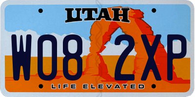UT license plate W082XP