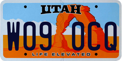 UT license plate W090CQ