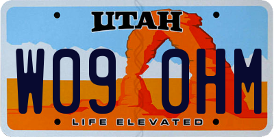 UT license plate W090HM