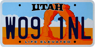 UT license plate W091NL