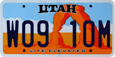 UT license plate W091OM