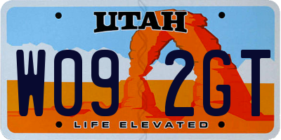 UT license plate W092GT