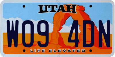 UT license plate W094DN