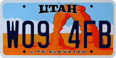 UT license plate W094FB