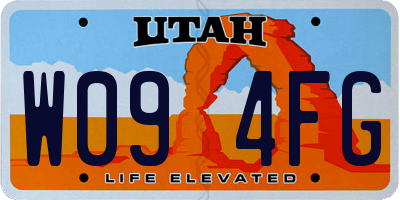 UT license plate W094FG