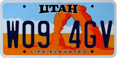 UT license plate W094GV