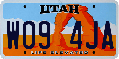 UT license plate W094JA