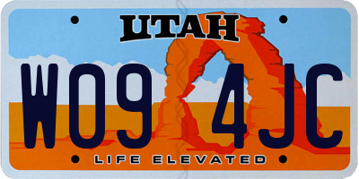 UT license plate W094JC
