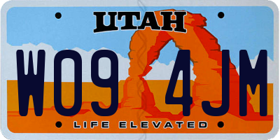 UT license plate W094JM