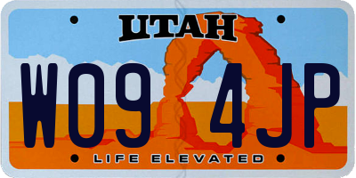 UT license plate W094JP