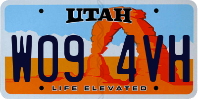 UT license plate W094VH