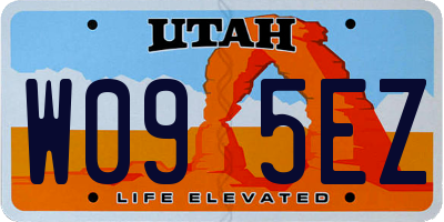 UT license plate W095EZ