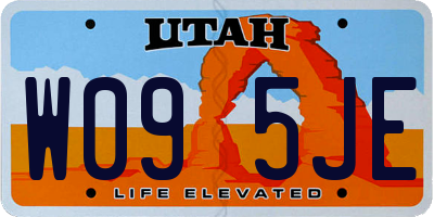 UT license plate W095JE
