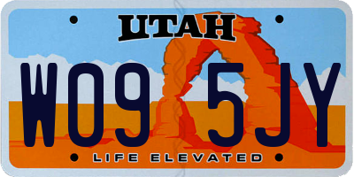 UT license plate W095JY