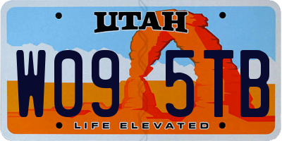 UT license plate W095TB