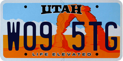 UT license plate W095TG