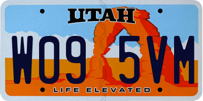 UT license plate W095VM