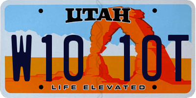 UT license plate W101OT