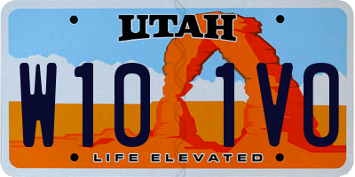 UT license plate W101VO