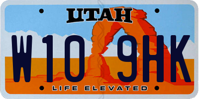 UT license plate W109HK