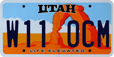UT license plate W110CM