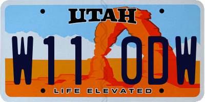 UT license plate W110DW