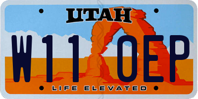 UT license plate W110EP