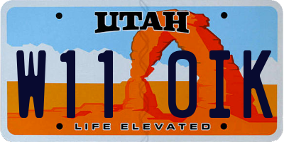 UT license plate W110IK