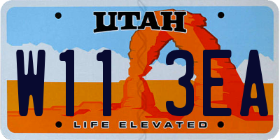 UT license plate W113EA