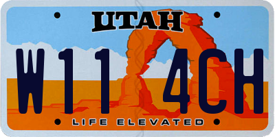 UT license plate W114CH