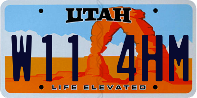 UT license plate W114HM