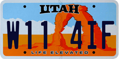 UT license plate W114IF