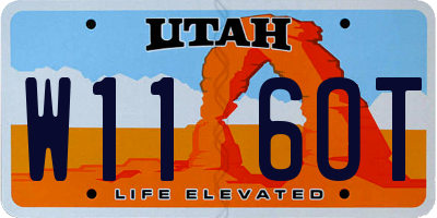 UT license plate W116OT
