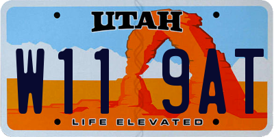 UT license plate W119AT