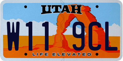 UT license plate W119CL