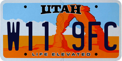 UT license plate W119FC