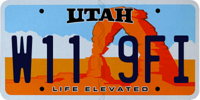 UT license plate W119FI