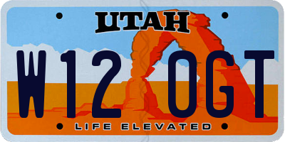 UT license plate W120GT