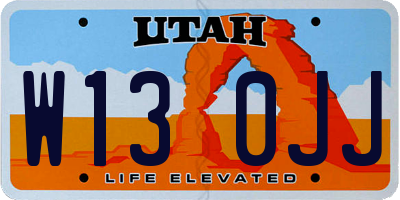 UT license plate W130JJ